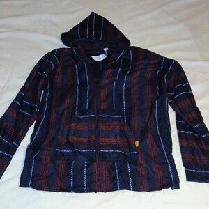 Mexican Baja Pancho ZIPPERED Hoodie (MOLINA Brand New / Unisex Adult Size - XXL)